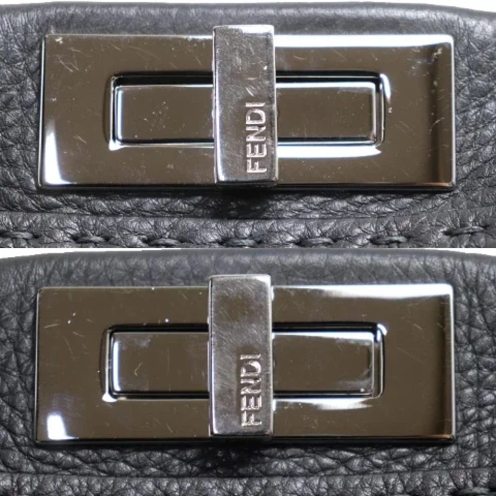 Fendi Vintage Pre-owned Leather fendi-bags Gray Dames