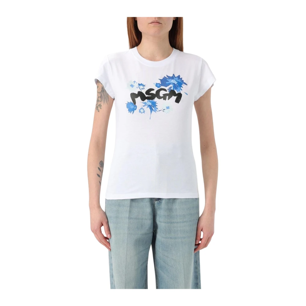 Msgm - Tops > T-Shirts - White - Msgm - Modalova
