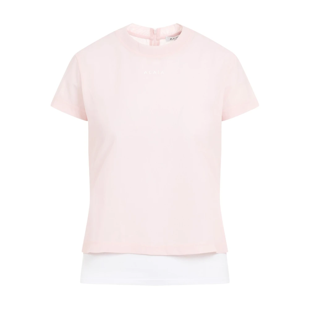 Alaïa Roze & Paarse Gelaagde T-shirt Pink Dames