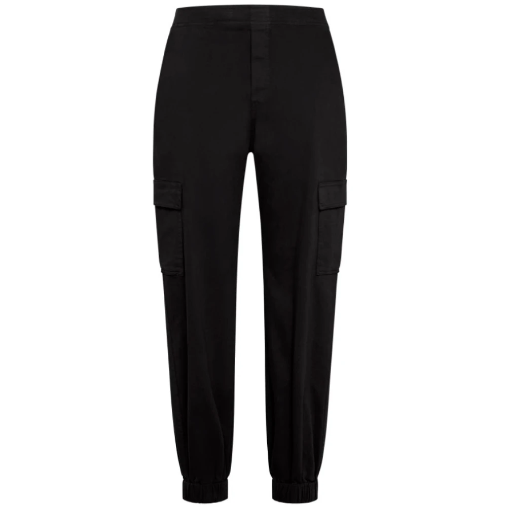 Deha Zwarte Stretch Katoenen Broek Black Dames