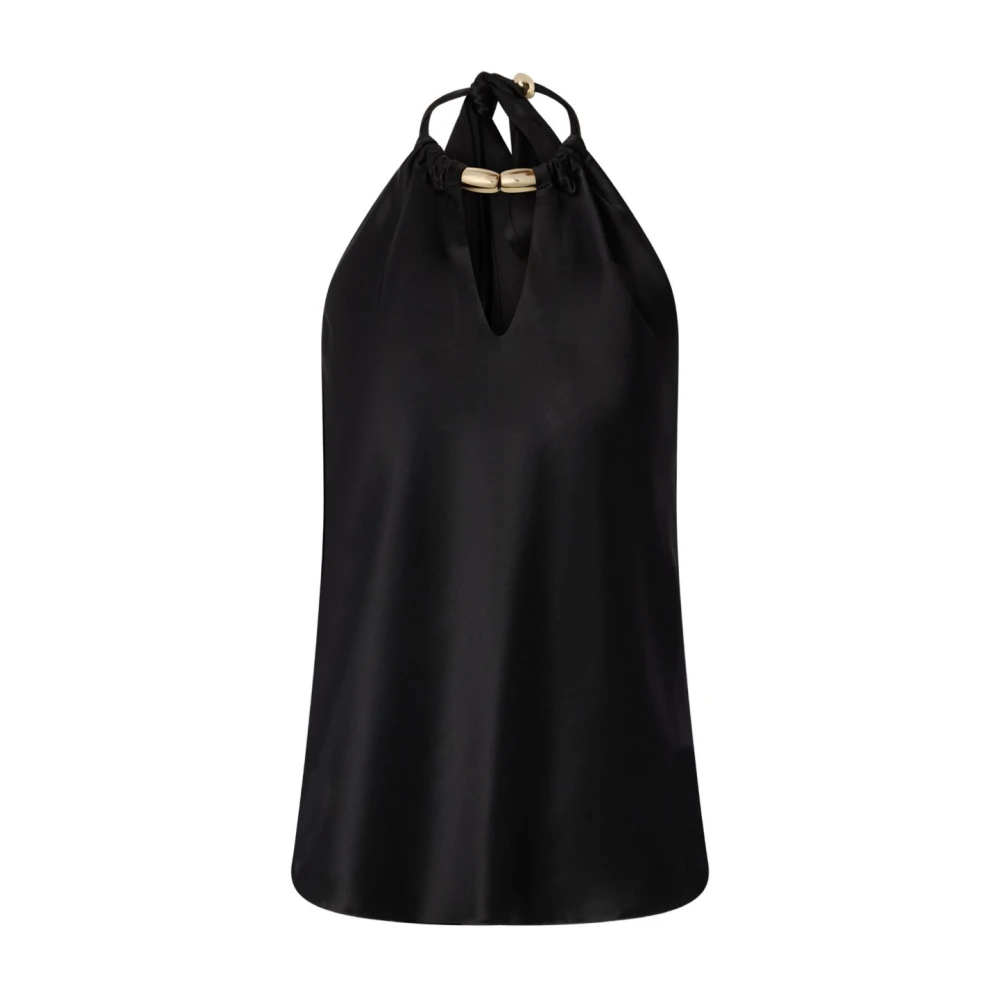Pinko Women's Black Briscola Top - Sleeveless Tops - M - Tops