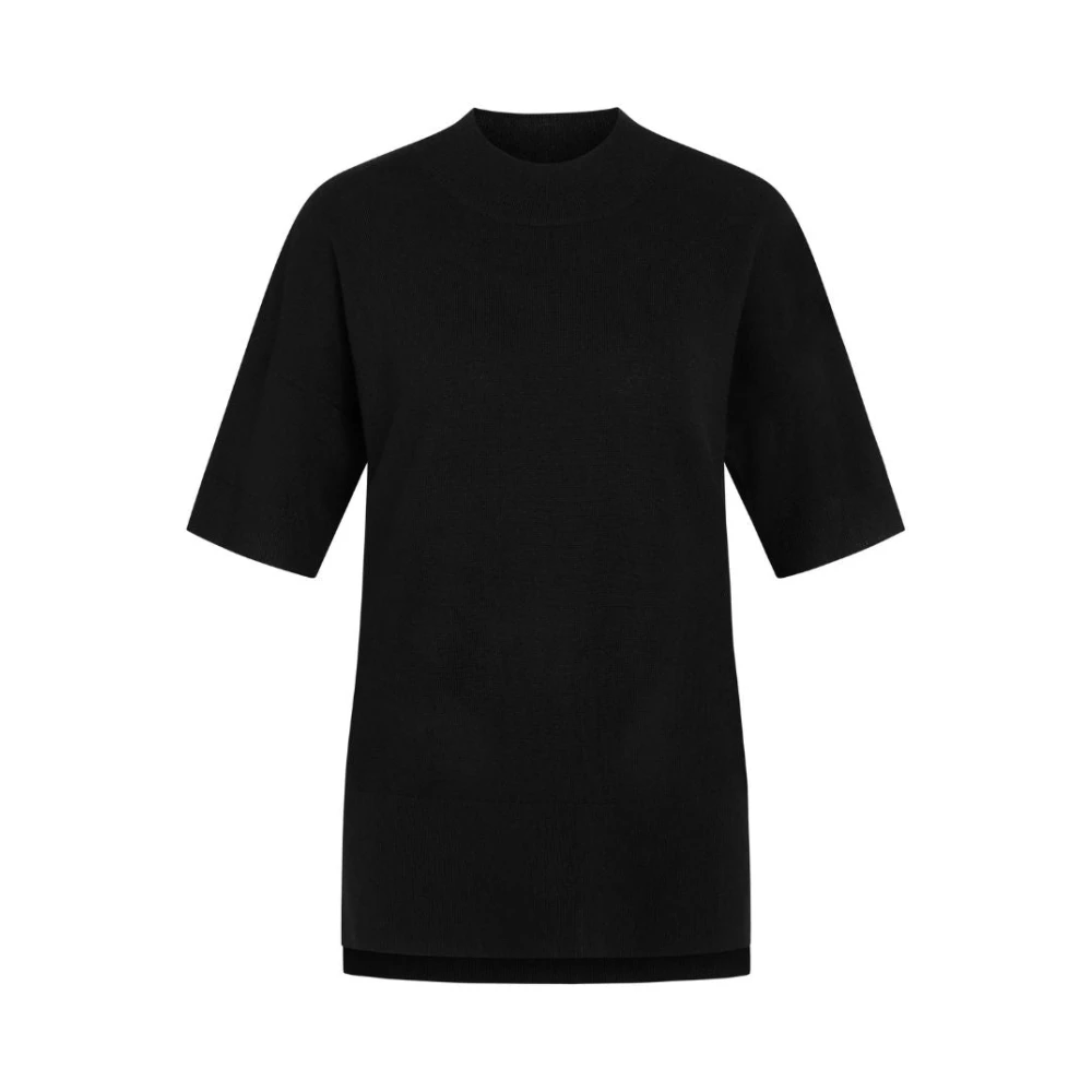 Heartmade Turtle Neck Gebreide Blouse Black Dames