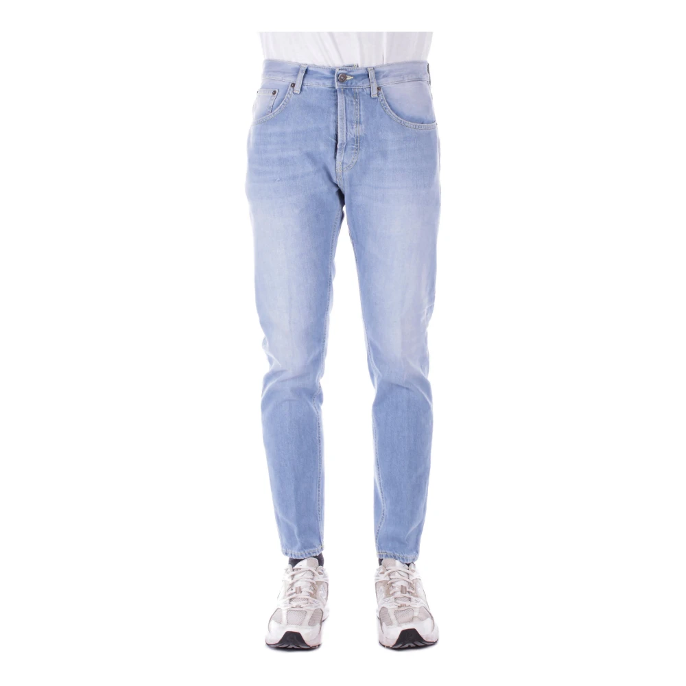 Dondup Blauwe Slim Fit Jeans met Logo Blue Heren