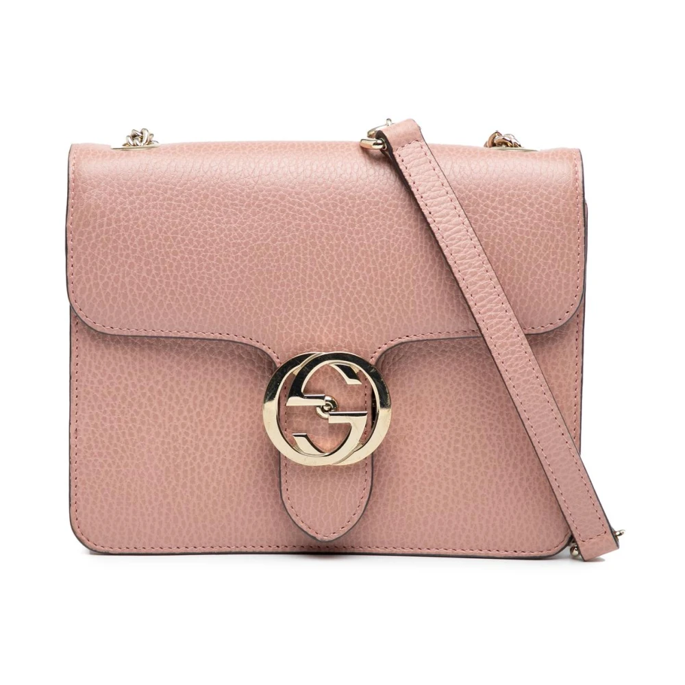 Gucci Vintage Women's Pink Vintage Cross Body Bags, One Size, Pre-Owned Shoulder Bag
