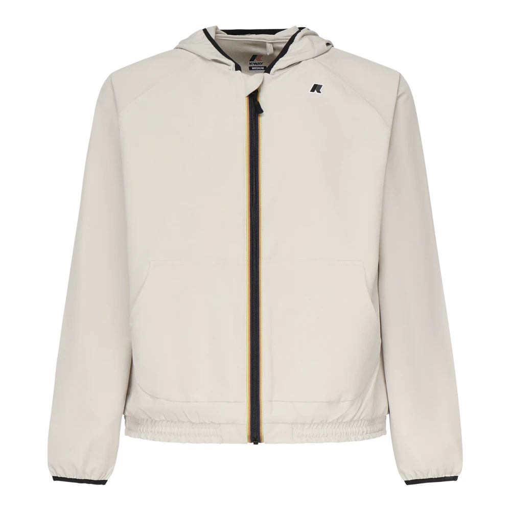 K-Way Uomo Beige - Giubbotti Con Zip E Tasca Canguro - Jackets - 2XL