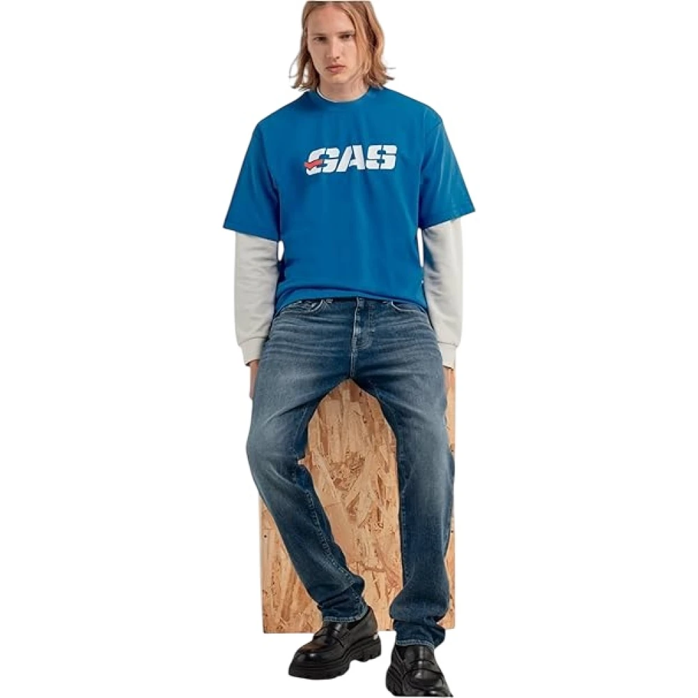 Gas Herren Blau Jeans, W34größe: