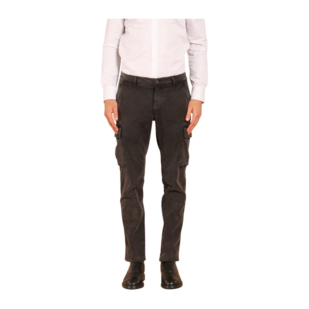 Mason's Slim Fit Cargo Broek Chile Model Black Heren