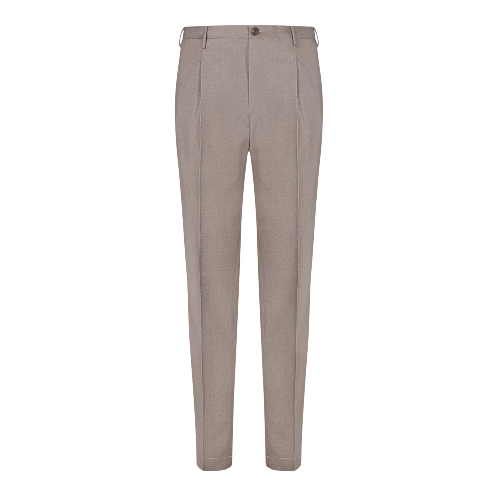 Incotex Herren Beige Tapered Trousers