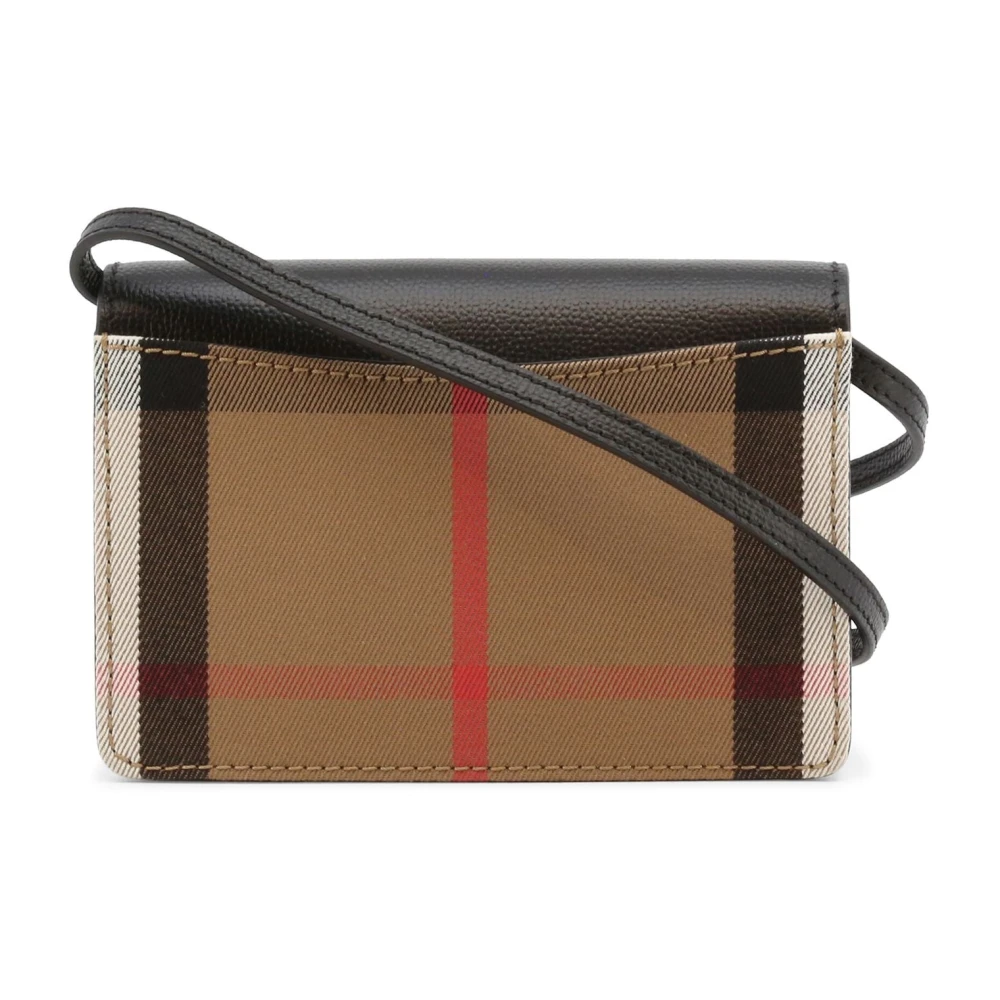 Burberry Dames Leren Schoudertas Textiel Black Dames
