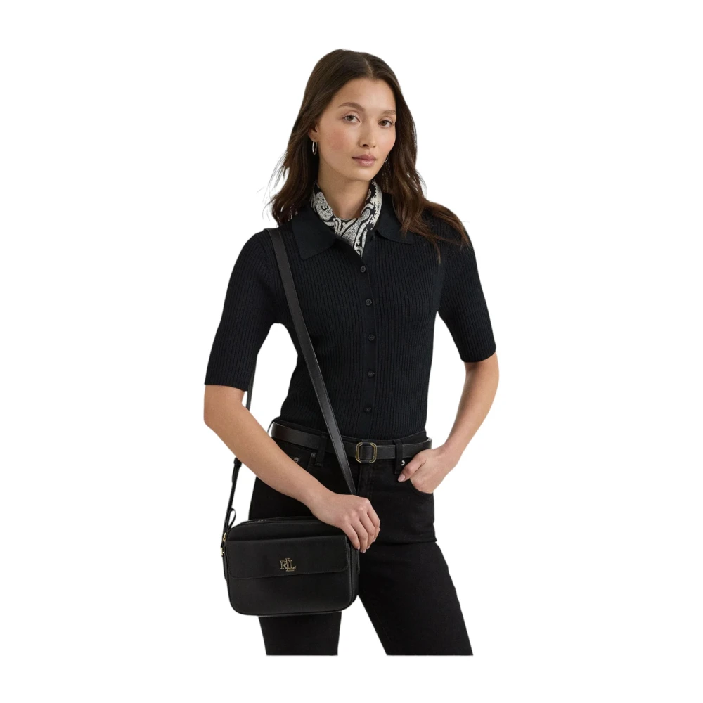 Ralph Lauren Stijlvolle leren tas Black Dames