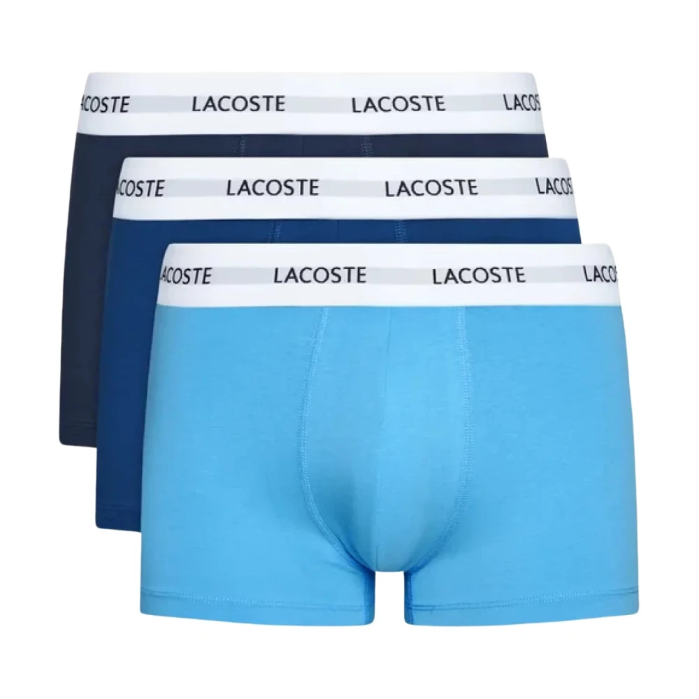 Lacoste 3-Pack Stretch Katoenen Boxershorts Slip Blue Heren
