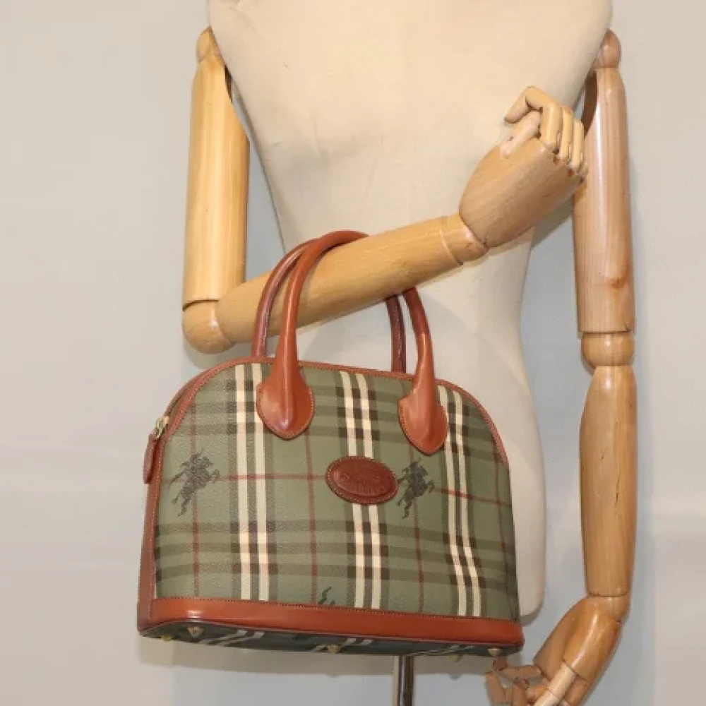 Burberry Vintage Pre-owned Canvas handbags Green Dames