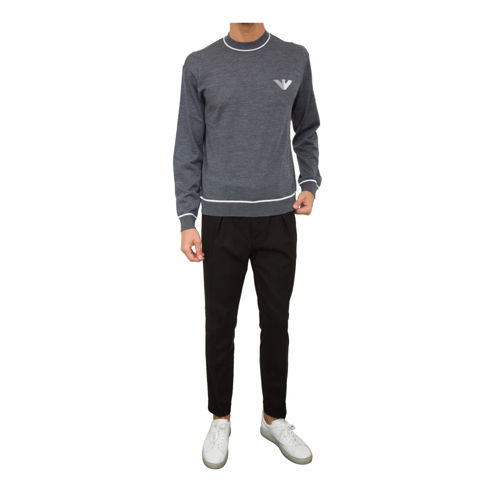 Emporio Armani Grijze Gebreide Trui Gray Heren