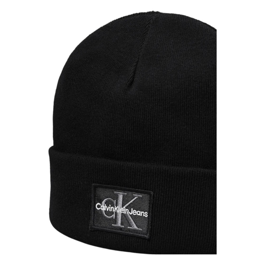 Calvin Klein Jeans Zwarte Acryl Katoen Blend Pet Black Heren