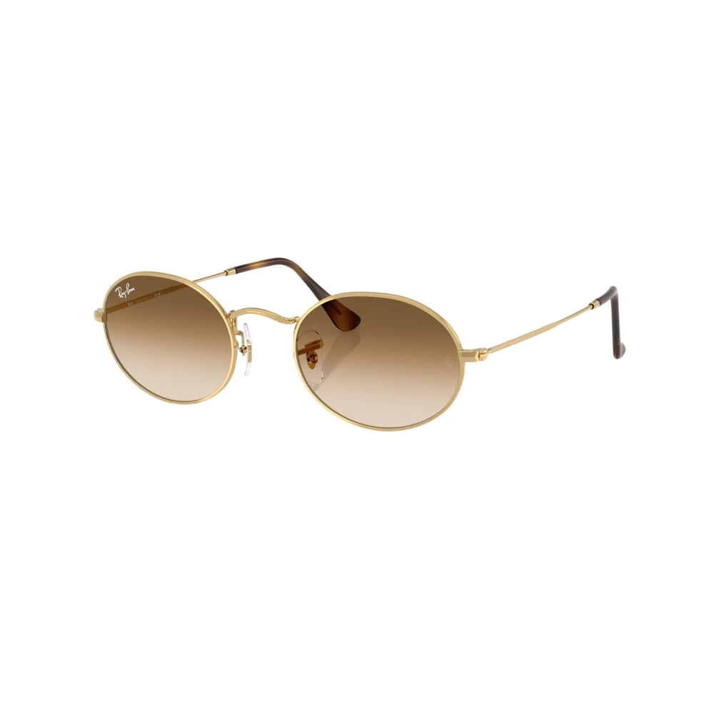 Ray-Ban Unisex Sunglass Oval Metal - Frame color: Arista Gold, Lens color: Clear Gradient Brown - Image 4
