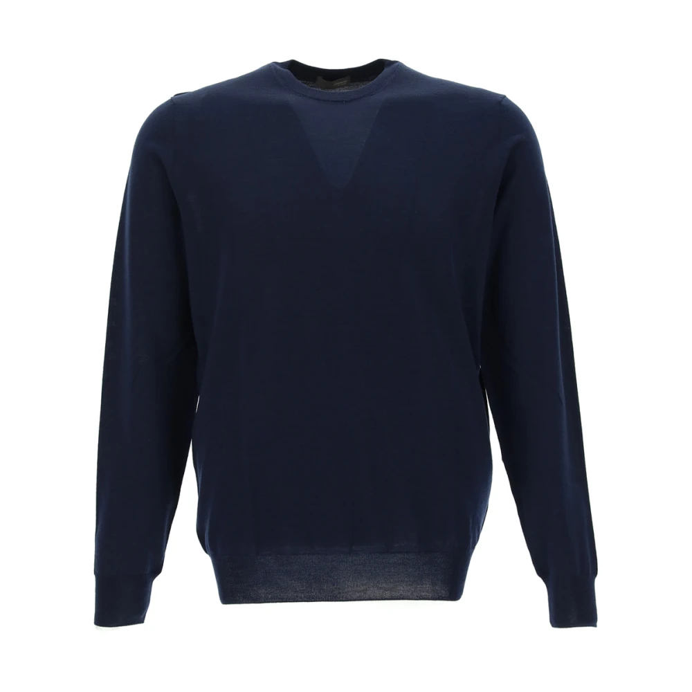 Drumohr Merino Turtleneck Sweater Blue Heren
