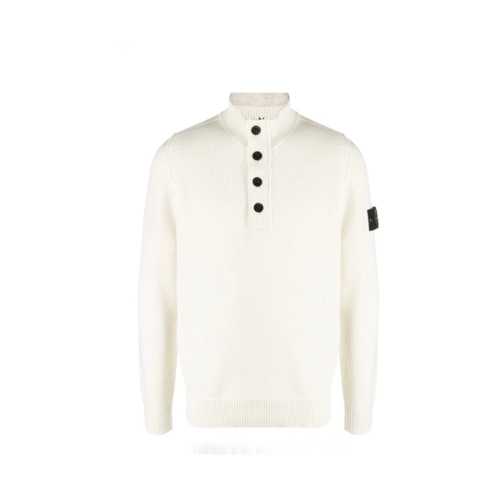 Stone Island Lammsull Half-Zip Tröja Beige, Herr