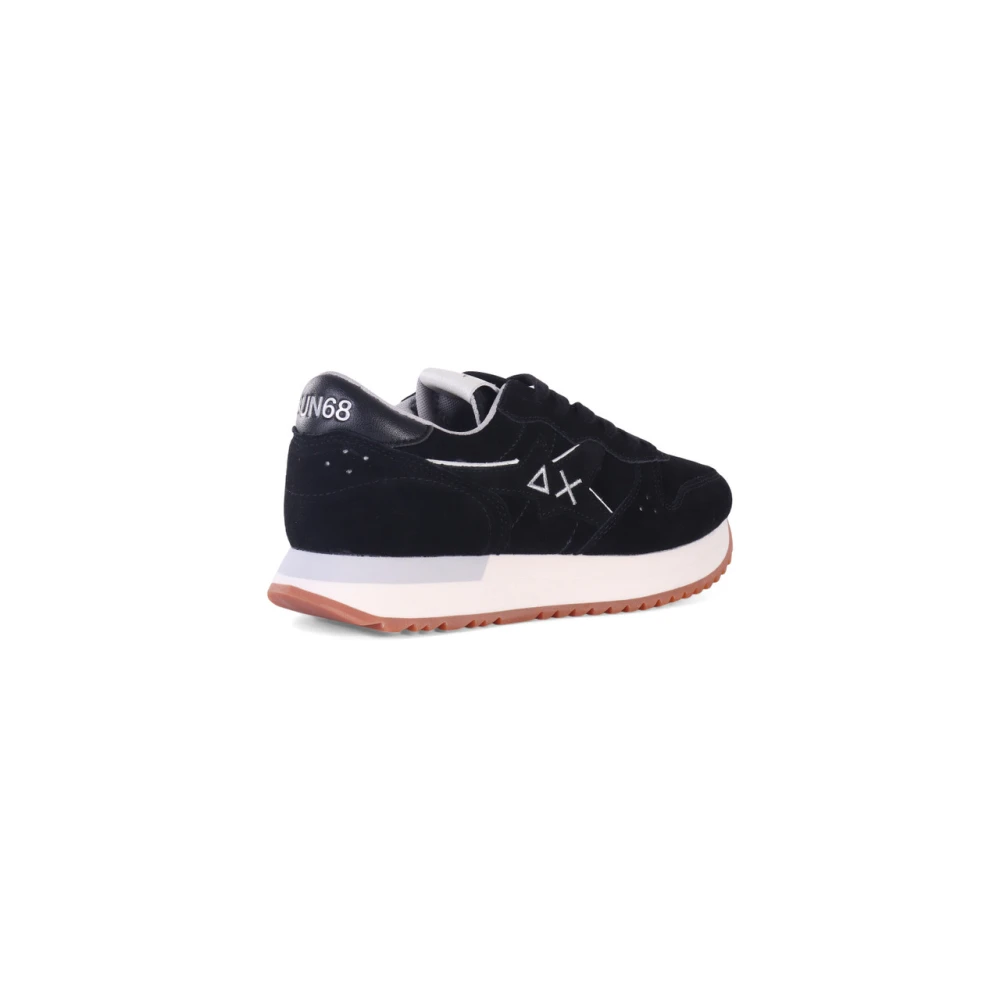 Sun68 Stargirl Suede Leren Sneakers Black Dames