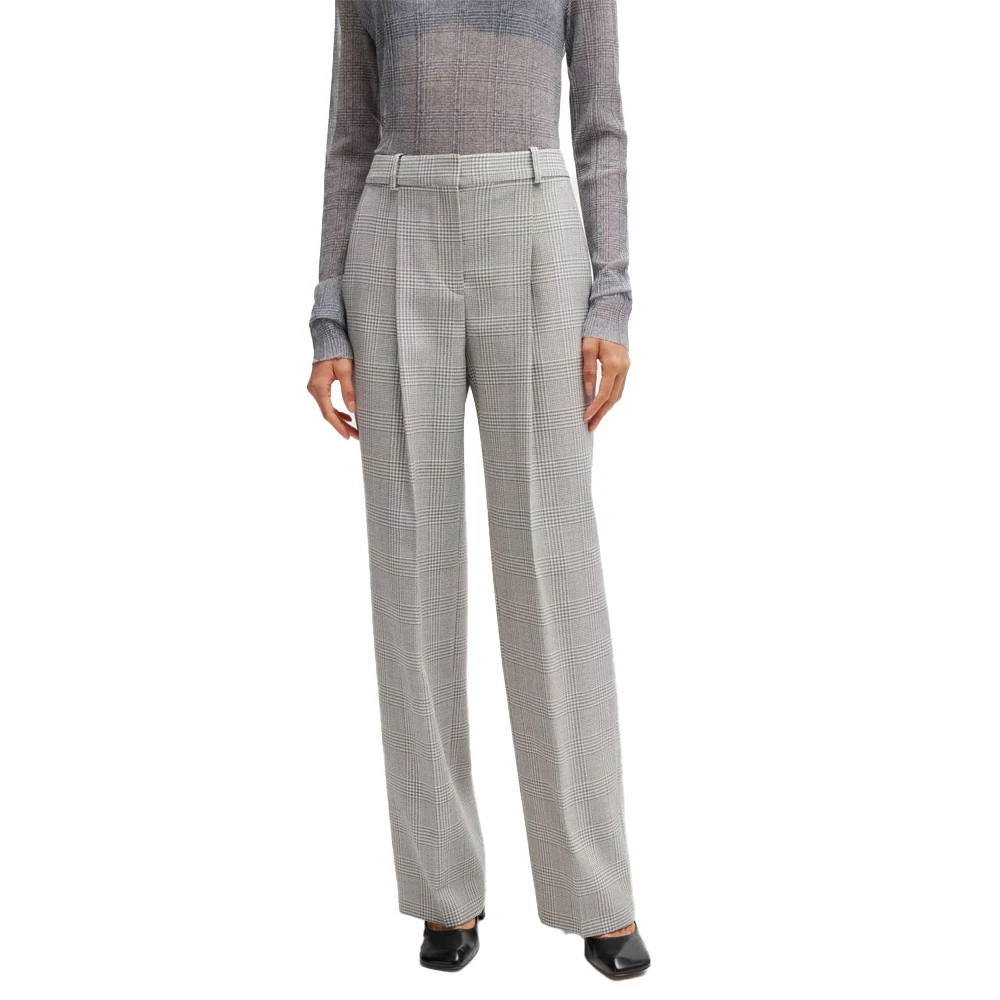 Hugo Boss Prince of Wales Broek Gray Dames