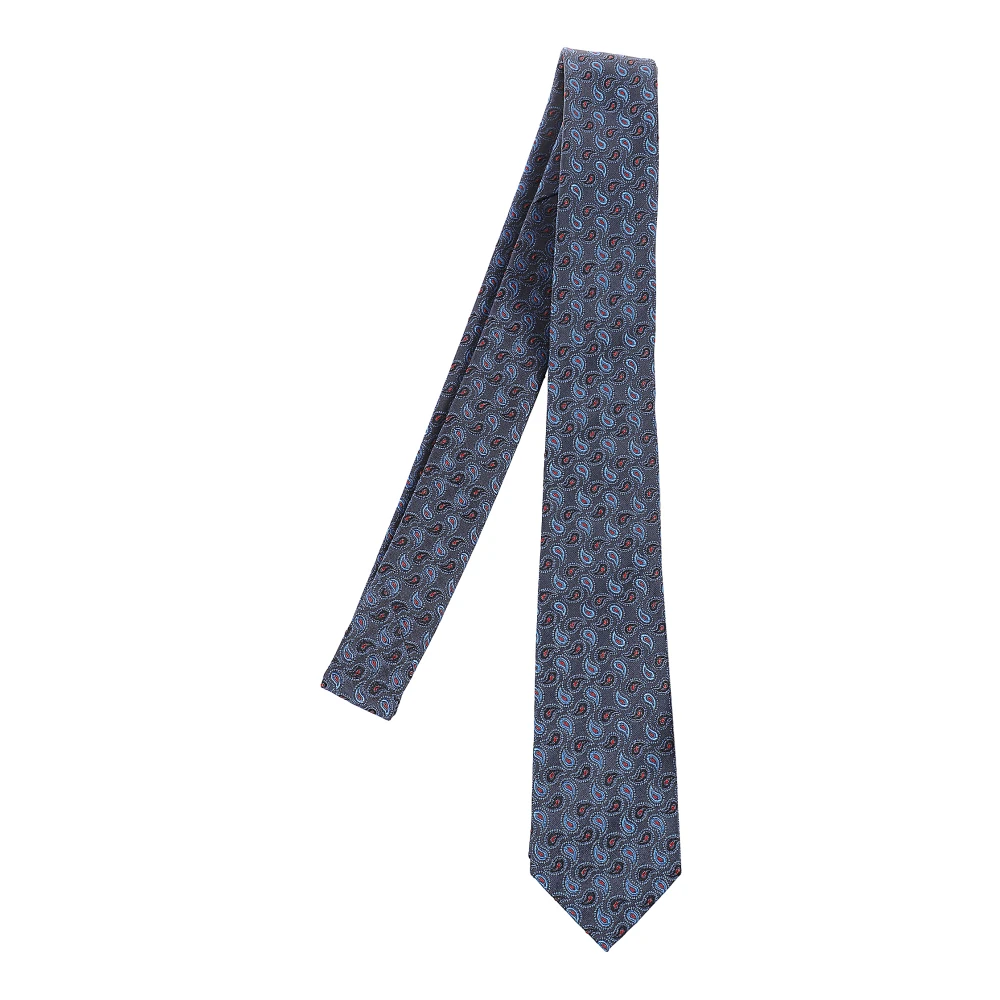 ETRO Elegante Zijden Stropdas voor Heren Blue Heren