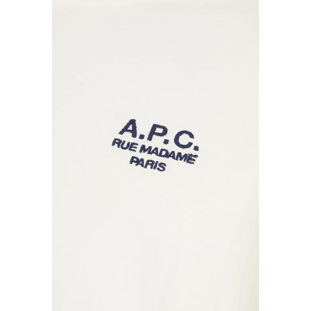 A.p.c. Standaard T-Shirt Rue Madame White Heren