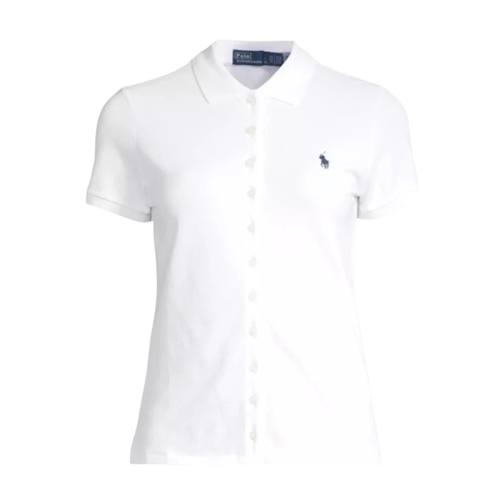 Ralph Lauren Wit katoenen poloshirt White Dames