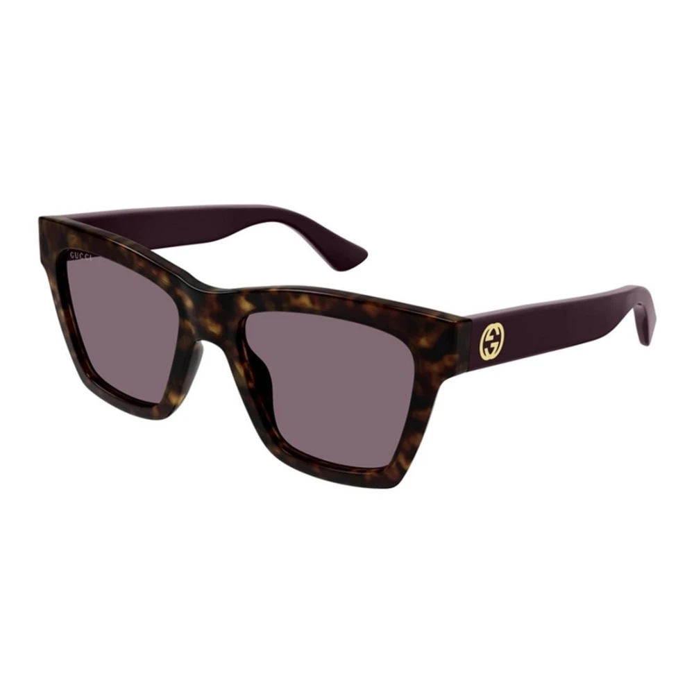 Gucci Women's Brown Squared Cat-Eye Sunglasses