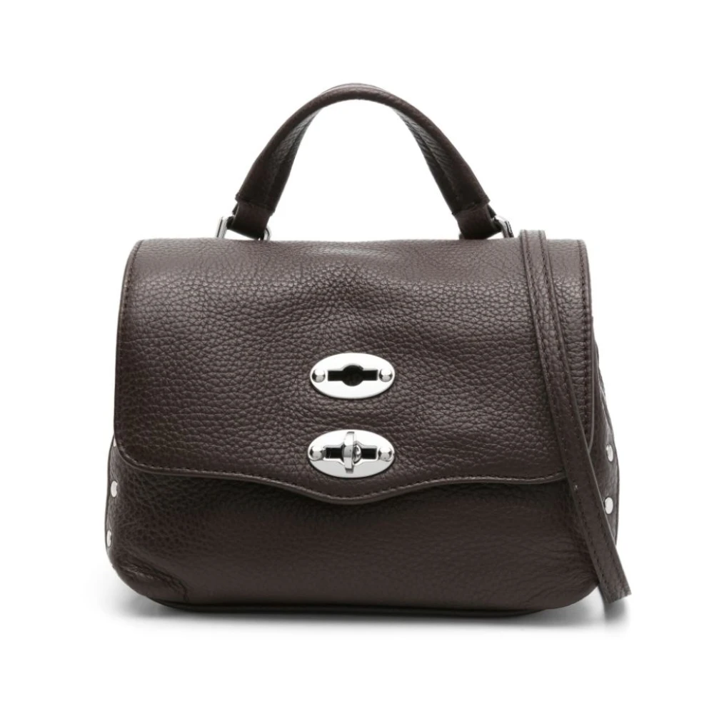 Zanellato Bruine Schoudertas met Overslag Brown Dames