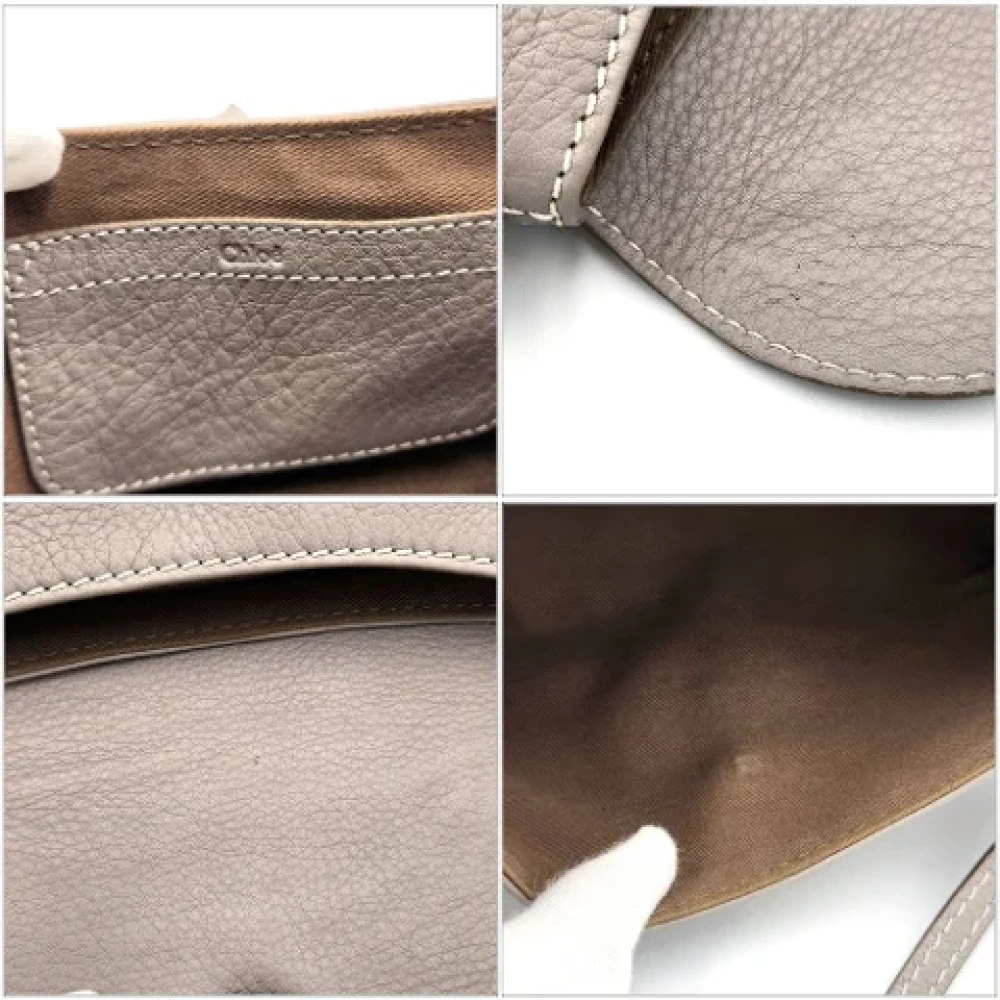 Chloé Pre-owned Leather shoulder-bags Gray Dames