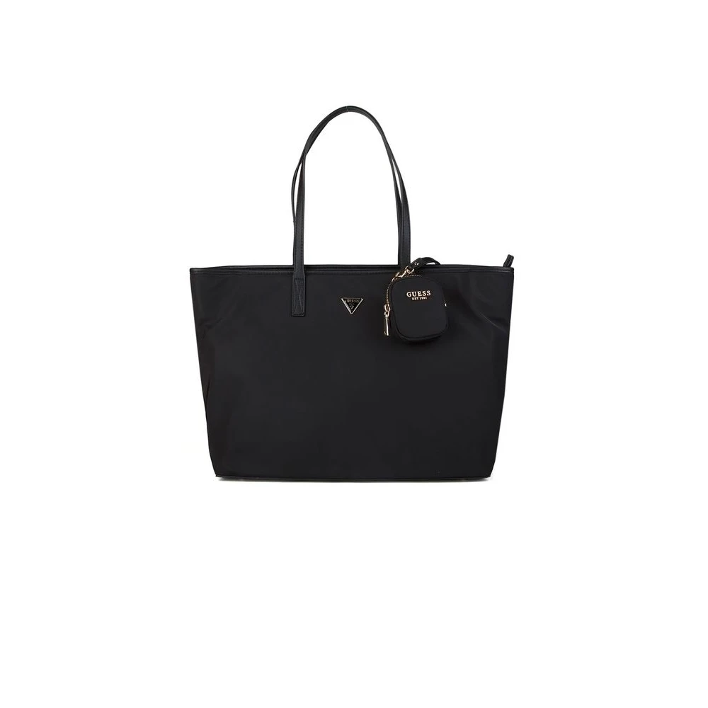 Guess Women's Black Shopping Bags, One Size, Eco Gemma Tote