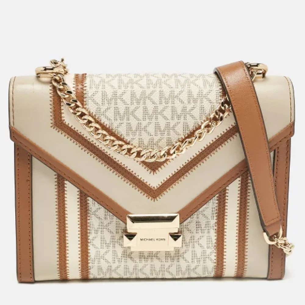 Michael Kors Pre-owned Canvas shoulder-bags Beige Dames
