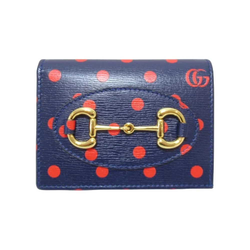 Gucci Vintage Pre-owned Leather wallets Blue Unisex