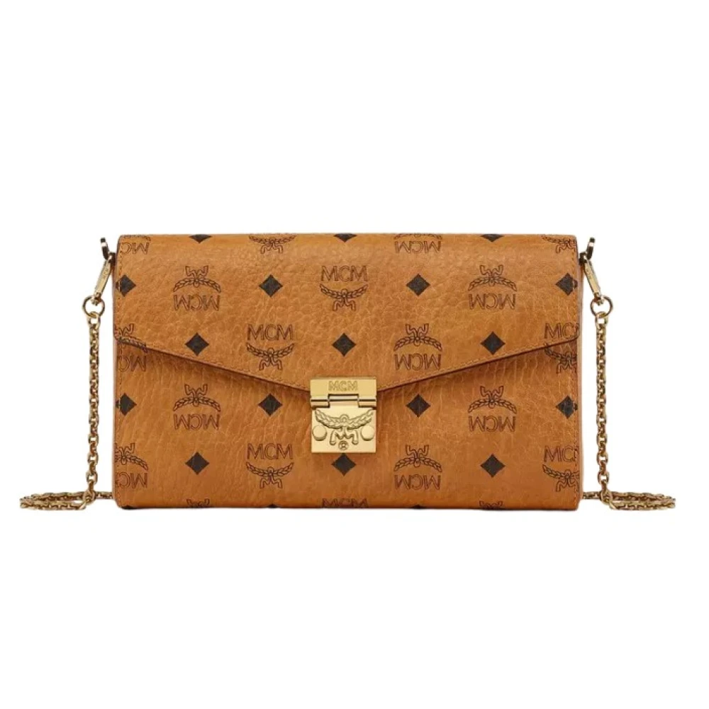 MCM Visetos Print Schoudertas Brown Dames