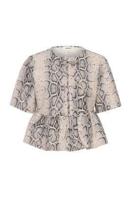 feminin-snake-print-peplum-blus