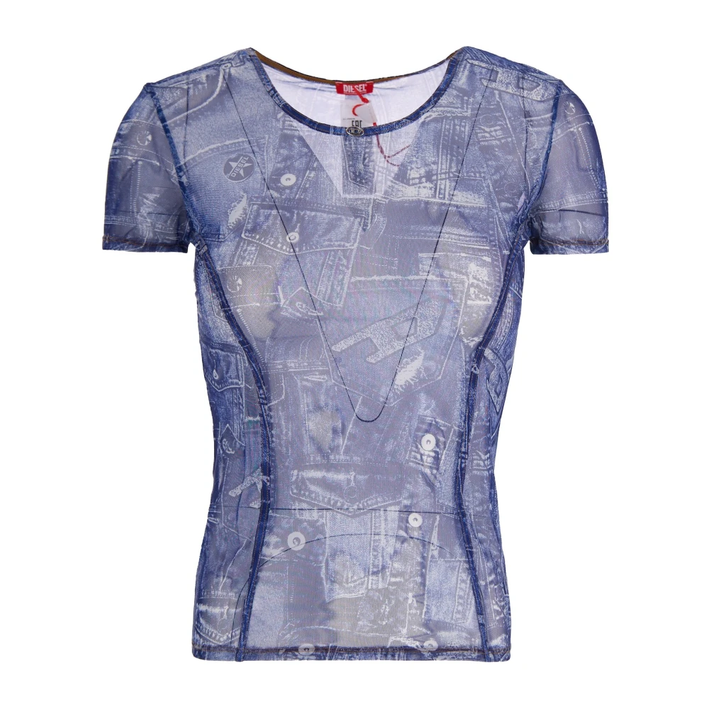 Diesel Donna Blu Top, Xs, New,