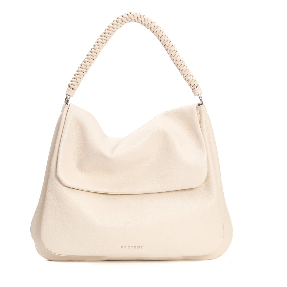 Orciani Witte Geweven Handtas Beige Dames