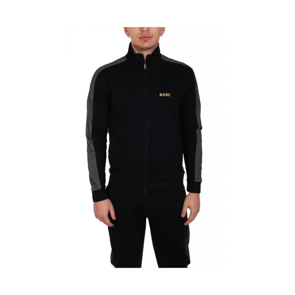 Boss , Zip-Throughs, Male, Black, Xl, Zip-Through Sweatshirt