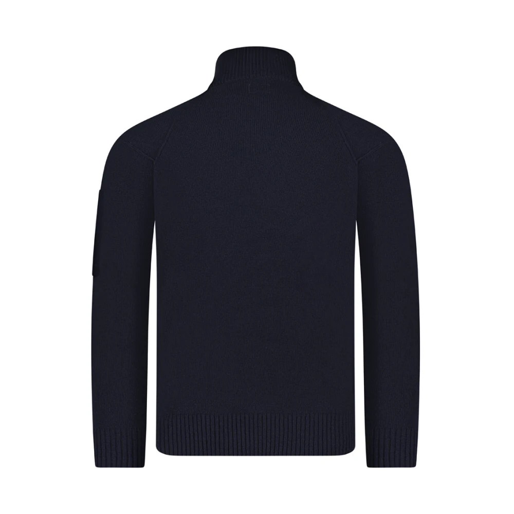 C.P. Company Half Zip Gebreid in Marineblauw Blue Heren