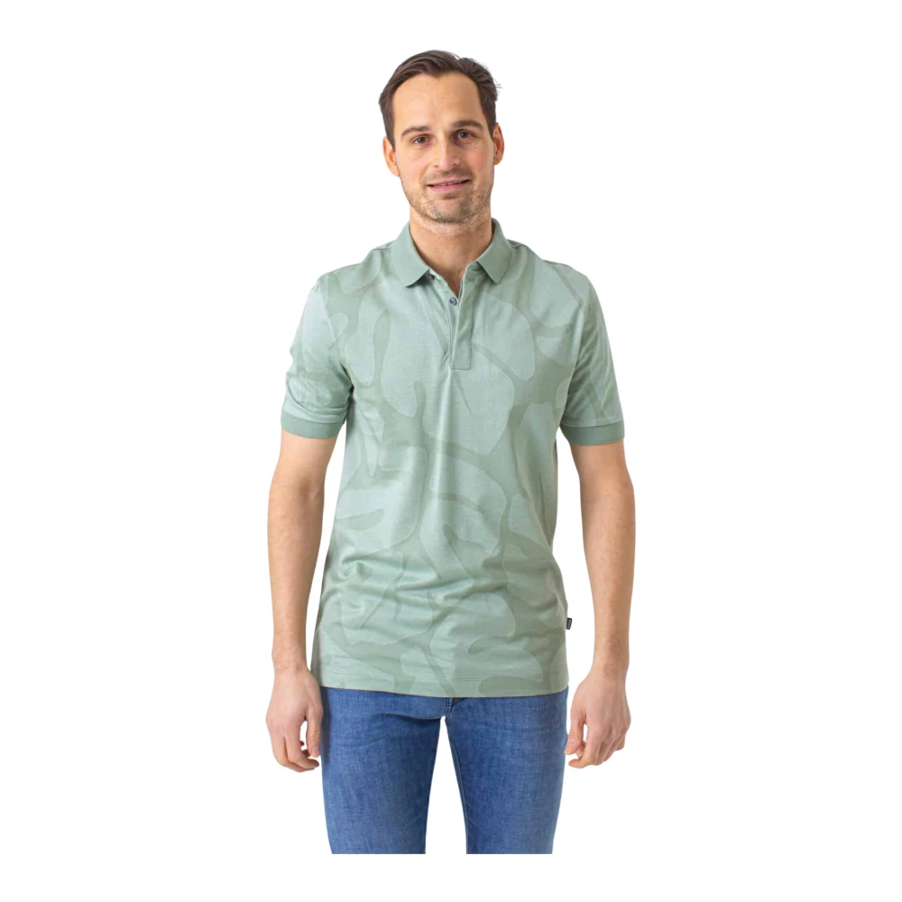 Hugo Boss Gedrukte Poloshirts Green Heren