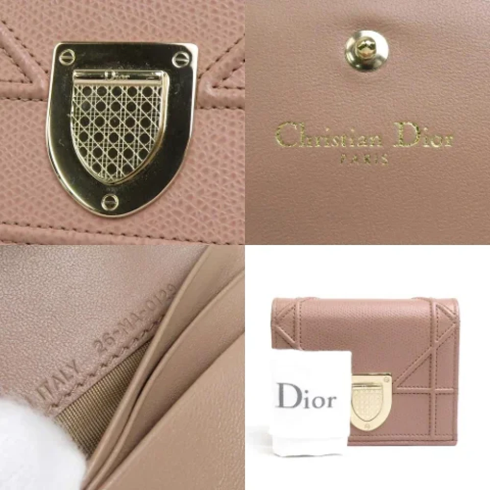 Dior Vintage Pre-owned Leather wallets Pink Dames