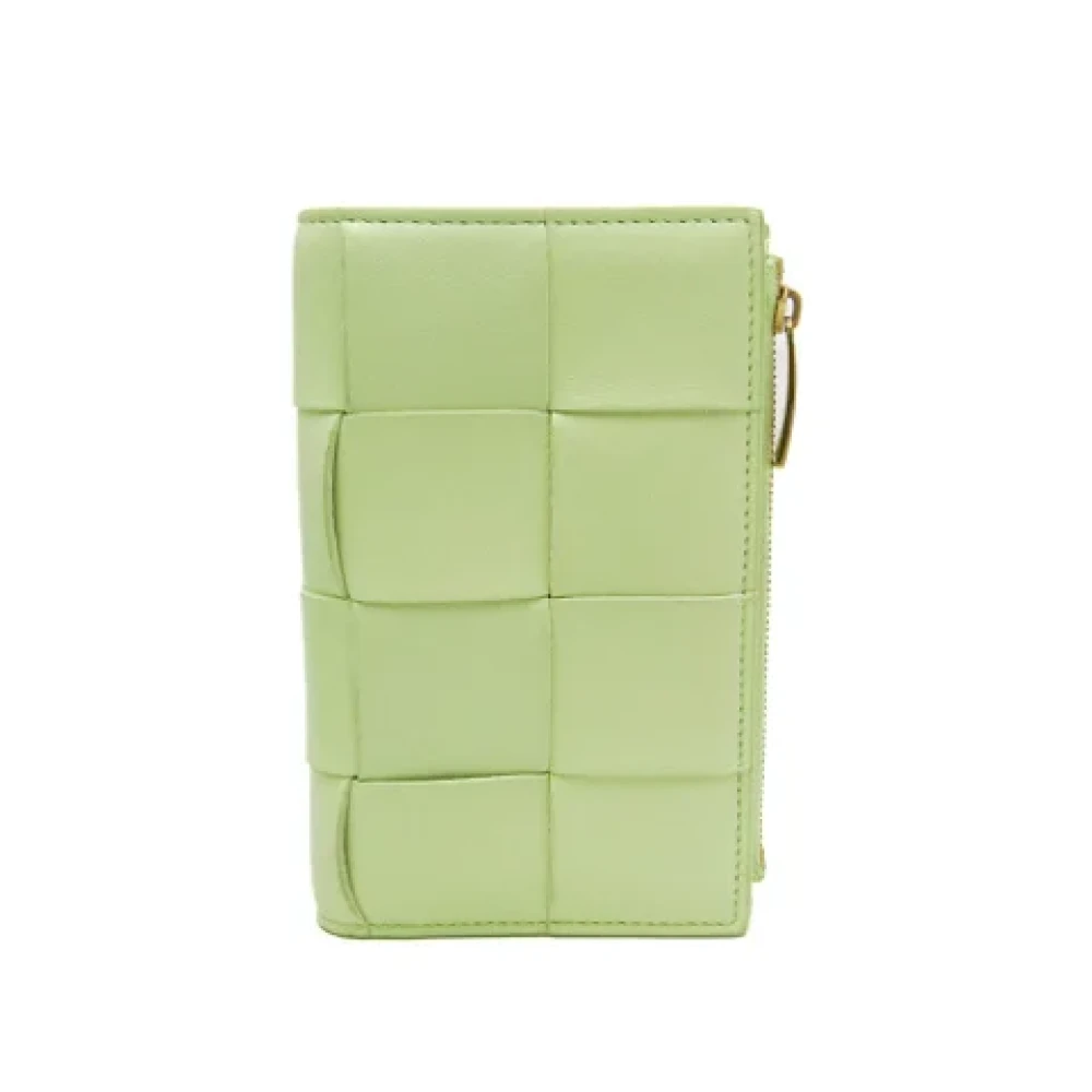 Bottega Veneta Vintage Pre-owned Leather wallets Green Dames