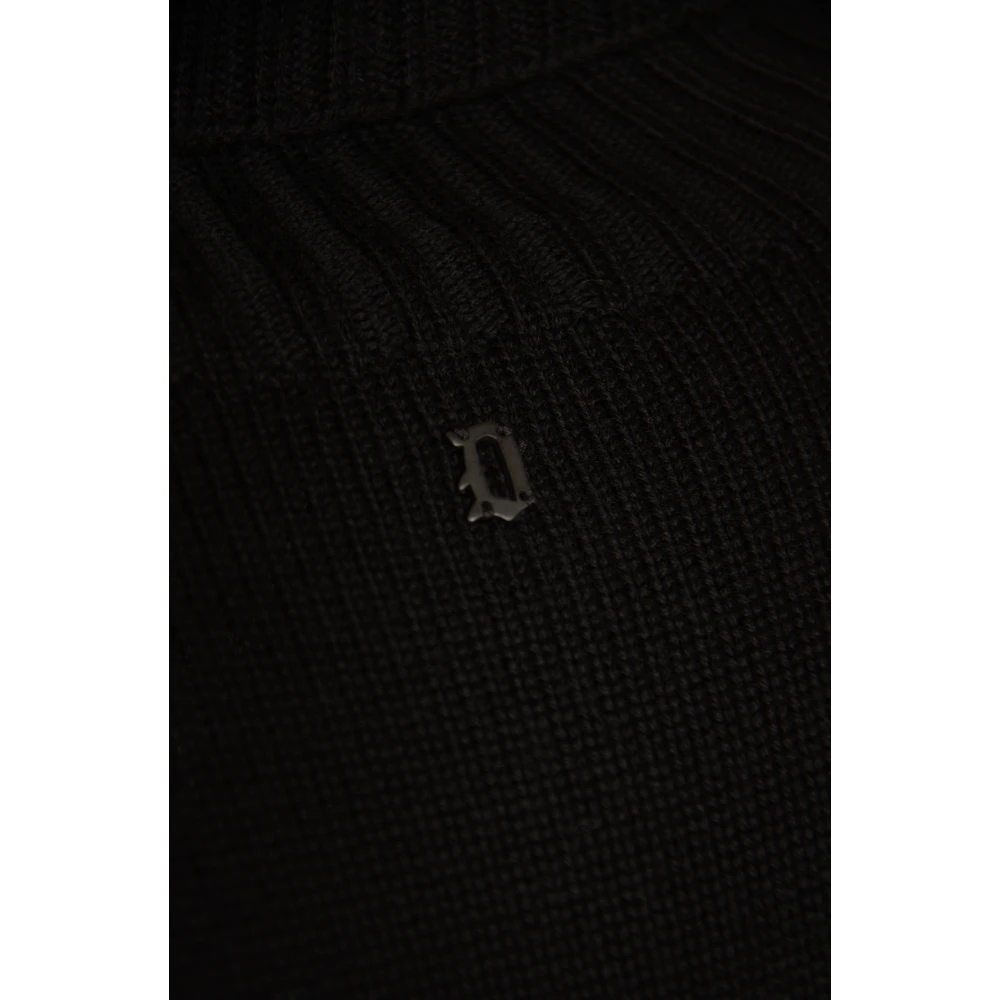 Dondup Zwarte Dolcevita Sweaters Black Heren