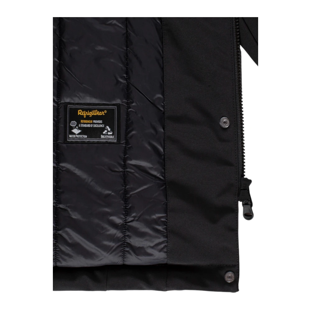 RefrigiWear Zwarte Winterjassen Black Dames