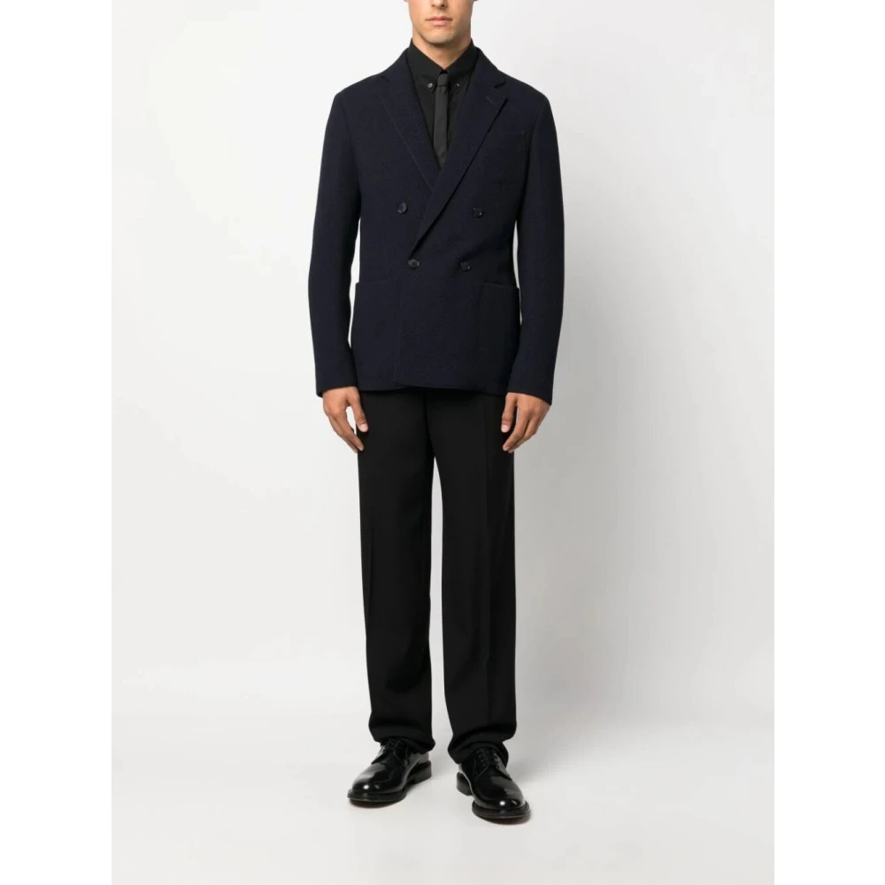 Giorgio Armani Stijlvolle Jas voor Mannen Blue Heren