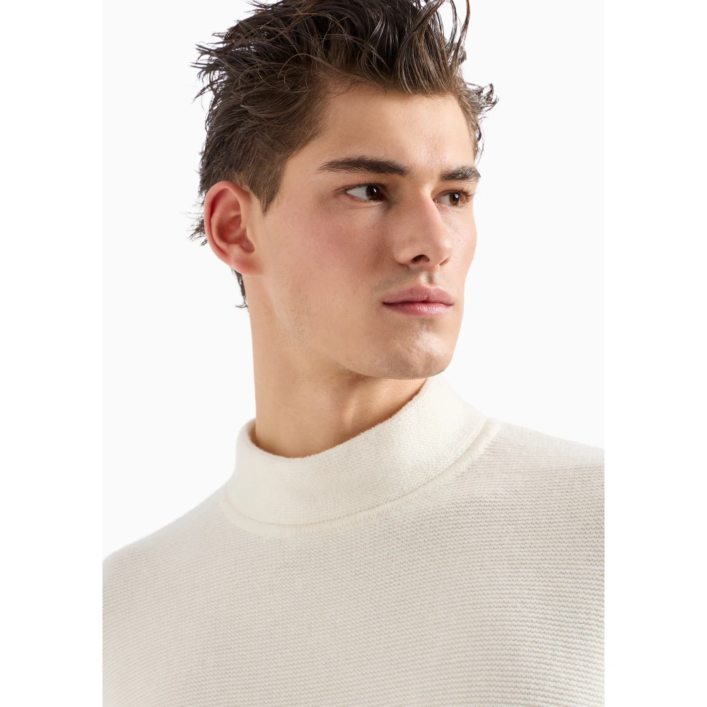 Emporio Armani Crème Sweaters voor Mannen Beige Heren