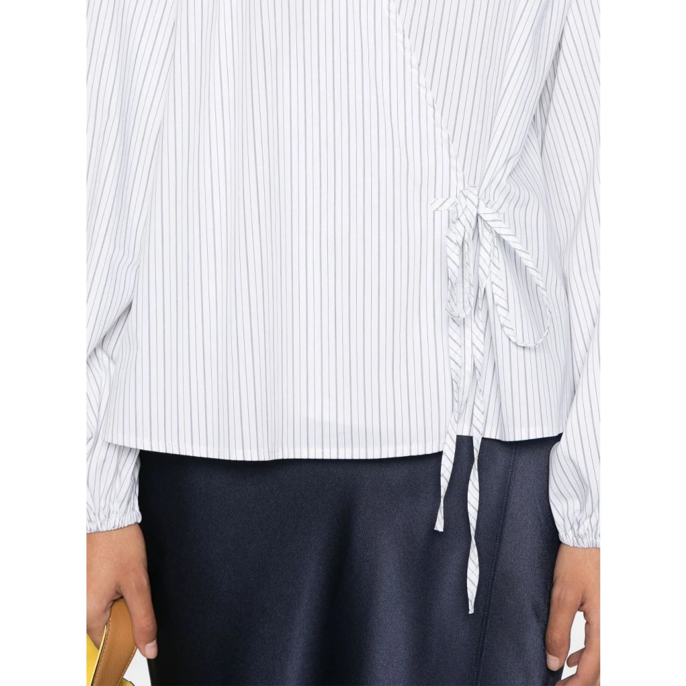 Semicouture Wrap Design MultiColour Shirt White Dames