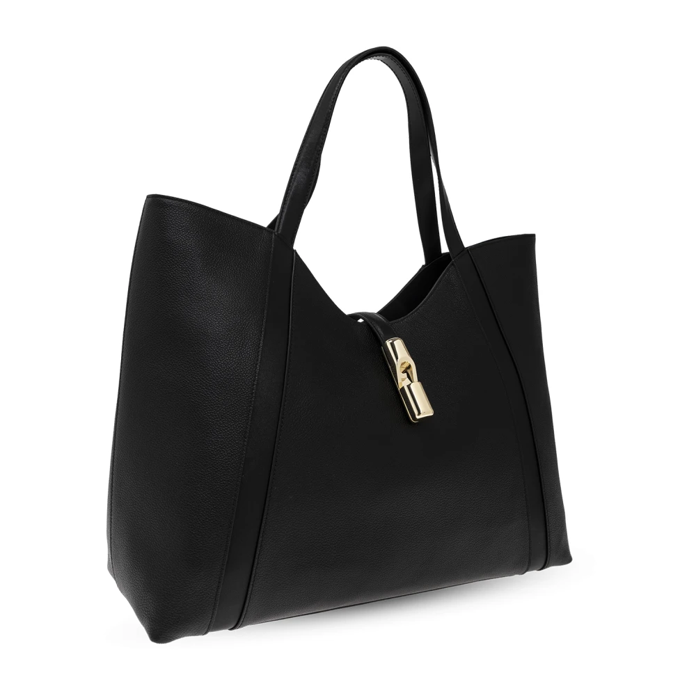 Furla Tas Goccia XL type shopper Black Dames