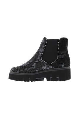 Stivaletti Chelsea da donna neri con suola carrarmato Swish Jeans