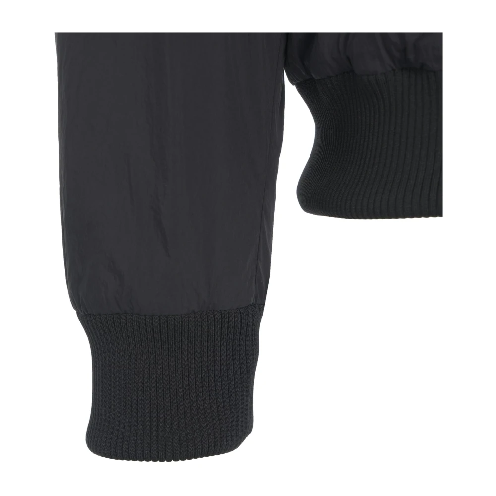 Afterlabel Zwarte Gewatteerde Bomberjas Ss25 Black Heren