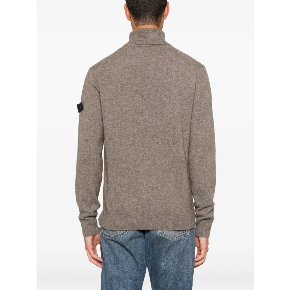 Peuterey Grijze Wollen Blend Gebreide Trui Gray Heren
